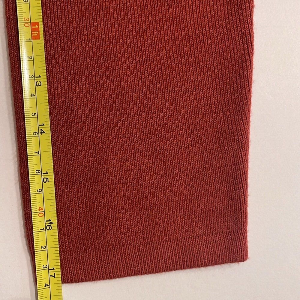 Vintage Croft & barrow sweater 3/4 sleeve fine knit size large rust color - Picture 6 of 9